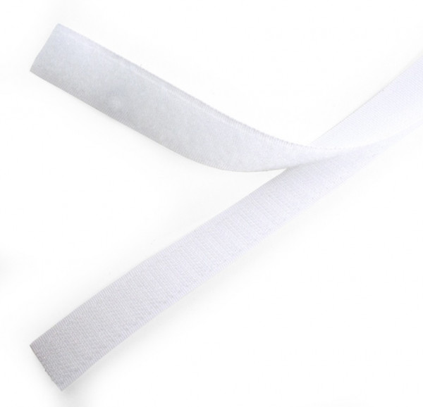 Лента липучая Eurolan Velcro, открывающаяся, 20 мм Ш, 5 000 мм Д, цвет: белый