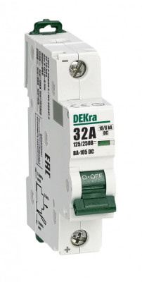 Автоматический выключатель DEKraft ВА-105 DC, 1 модуль, C класс, 1P, 32А, 10кА, (13382DEK)