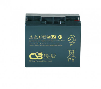 Аккумулятор для ИБП CSB Battery EVX, 167х76,2х181 мм (ВхШхГ),  необслуживаемый свинцово-кислотный,  12V/17 Ач, (EVX 12170)