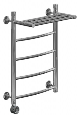 Электрический полотенцесушитель Ника ЛД/ВП Электрическая Лесенка Дуга/Верхняя Полка 60х40 -5 лев