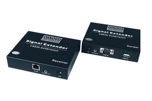 Комплект OSNOVO, RJ45/VGA/USB, передатчик и приёмник, (TLN-VKM/1+RLN-VKM/1(ver.2))