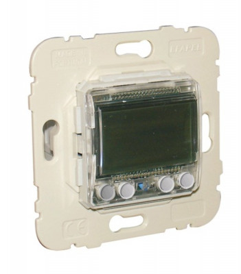 Термостат Efapel MEC21, четырехклавишный, без подсветки, 16А, цвет: бежевый, хронометр (21235)