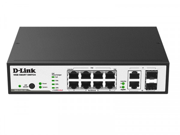 Коммутатор D-Link, DES-1100-10P/A1A