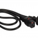 Шнур для блока питания Lanmaster, IEC 60320 С19, вилка Schuko, 3 м, 16А, с защитой подключения, цвет: чёрный