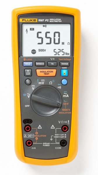 Мультиметр FLUKE, кабельный, с дисплеем, питание: батарейки, корпус: пластик, работает с приложением  Fluke Connect Measurements, (4691215)