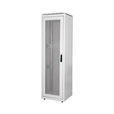 Шкаф серверный напольный Lande DYNAmic, IP20, 39U, 1920х600х800 мм (ВхШхГ), дверь: перфорация, задняя дверь: перфорация, боковая панель: сплошная съемная, собранный, цвет: серый, (LN-FS39U6080-LG-231)