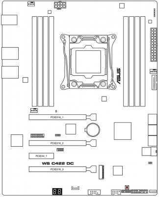 Серверная материнская плата ASUS WS C422 DC OEM