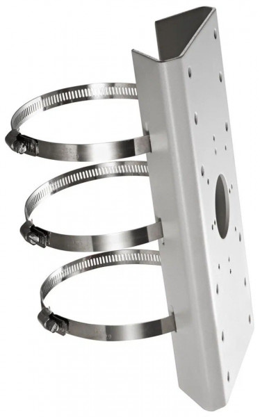 Крепление HIKVISION, 250х127х46 мм (ВхШхГ), на столб, для систем видеонаблюдения, материал: алюминий, цвет: алюминий