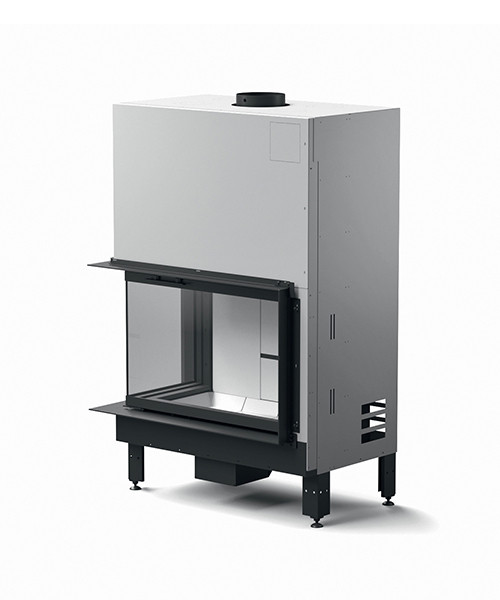 Угловая левая дровяная топка MCZ Plasma 95 dx угловое стекло левое