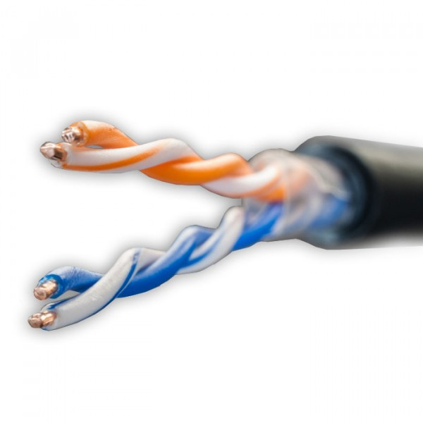 Кабель «витая пара» (LAN) для структурированных систем связи UTP Cat.5e 2x2xAWG24 Cu PE Outdoor Standard (01-0220-1)