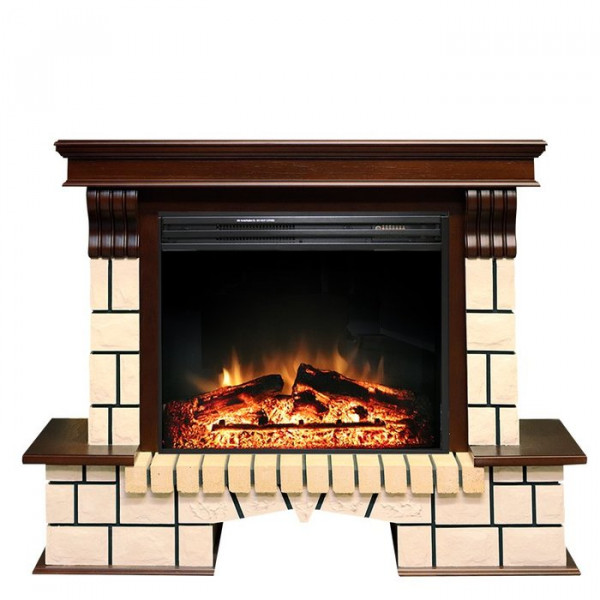 Электрокамин с широким очагом 2D Royal Flame Pietra Assembly с очагом Jupiter FX N разборный