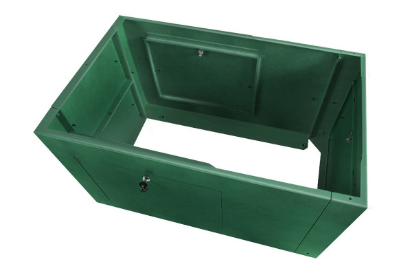 Цоколь (к шкафу) ЦМО, 300х1000х600 мм (ВхШхГ), для серии ШТВ-2, зелёный мох, оцинкованный