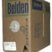 Кабель витая пара Belden, F/UTP, 4 пар., кат. 5е, проводник Ø 0,51мм, AWG24, PVC, 100МГц, 1м (катушка 305м), тип прокладки: внутри зданий, цвет: серый