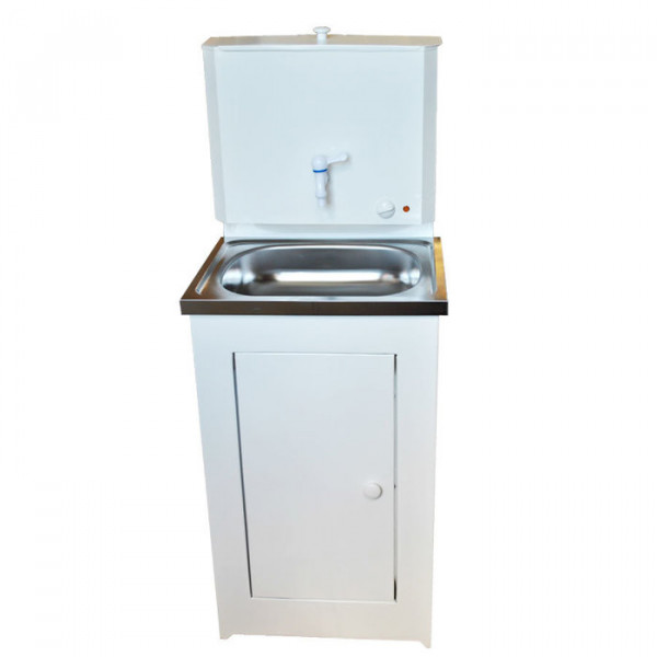 Электрический накопительный водонагреватель Вихрь КОМФОРТ с подогревом/нержавеющая мойка/цвет белый