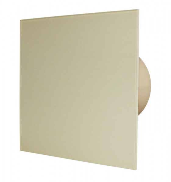 Вытяжка для ванной диаметр 100 мм Mmotors ММ-Р 06 стекло прямое 105 м3/ч 14 Вт обратный клапан/кремовый