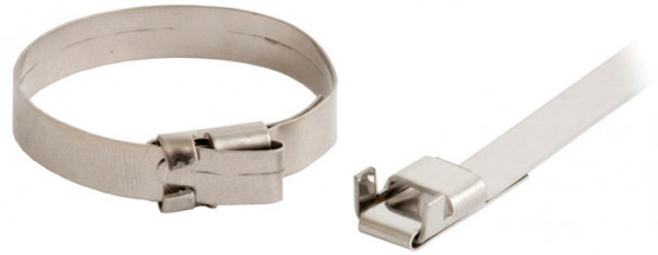 Стяжка кабельная Cabeus, открывающаяся, 6 мм Ш, 520 мм Д, 100 шт, цвет: стальной