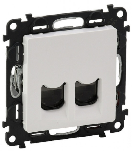 Розетка информационная Legrand Valena Life, 2x RJ45, кат. 6, неэкр., внешняя, 51х58 мм (ВхШ), цвет: белый, (LEG.753443)
