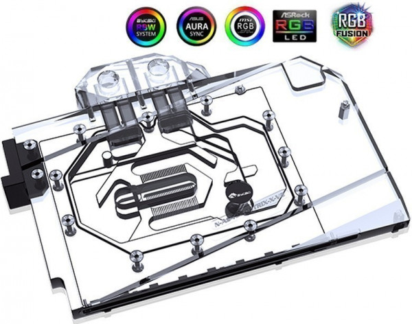 Водоблок для видеокарты Bykski N-AS4090STRIX-X-V2 5V A-RGB+Backplate