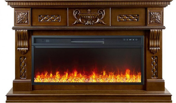 Линейный электрокамин Royal Flame Corsica (темный дуб) с очагом Vision 42 LED