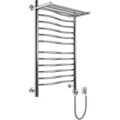 Электрический полотенцесушитель Маргроид Волна премиум с полкой el 60*40