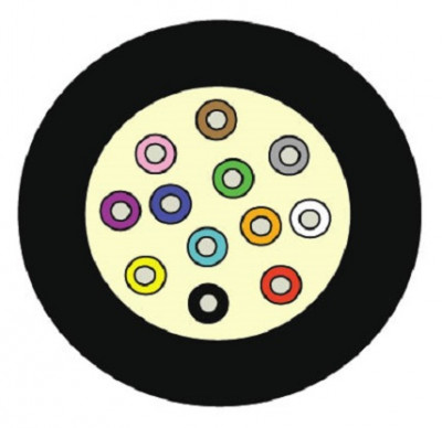 Кабель волоконно-оптический Siemon XGLO Tight Buffer,  24хОВ, OS2 9/125, LSZH, Ø 8,8мм, универсальный, небронированный, цвет: чёрный