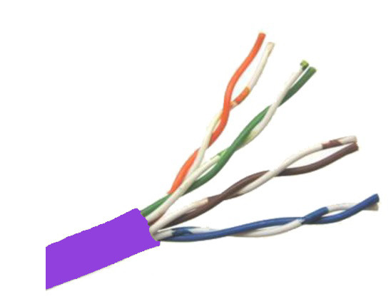 Кабель витая пара Belden GigaFlex 2400, U/UTP, 4 пар., кат. 6, проводник Ø 0,51мм, AWG23, LSZH, 250МГц, 1м (305м), тип прокладки: внутри зданий, цвет: фиолетовый
