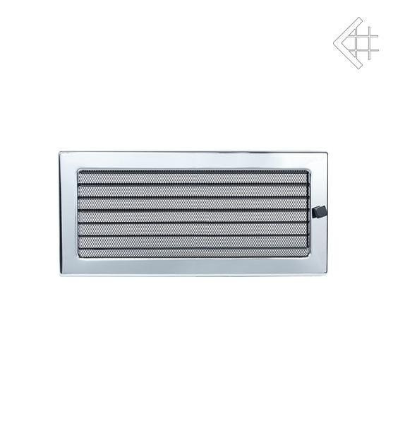 Вентиляционная решетка для камина Kratki 22х45 никелированная с жалюзи 22/45NX