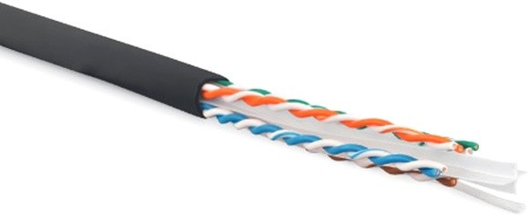 Бухта Hyperline UUTP4-C6-S23-OUT-LSZH-BK-500, 500м