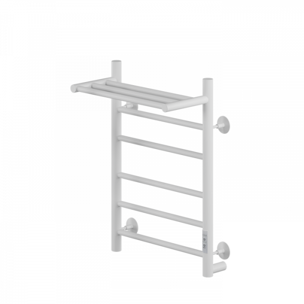 Электрический полотенцесушитель Ника WAY-2 60/50 с полкой RAL9016 белый матовый правый тэн