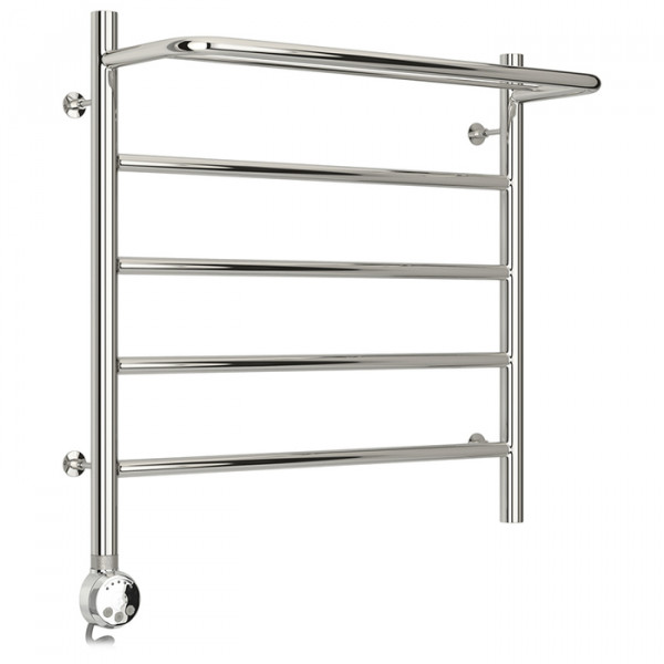 Электрический полотенцесушитель СТИЛЬЕ ЭПС Формат 20 ТЛ 500х500 (Полка + 4) П16