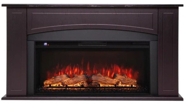 Линейный электрокамин Real-Flame Canberra 36 DN c очагом Joker 36