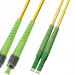Коммутационный шнур оптический Hyperline, Duplex FC/LC (APC), OS2 9/125, LSZH, Ø 2мм, 1м, цвет: жёлтый, (FC-D2-9-FC/AR-LC/AR-H-1M-LSZH-YL)