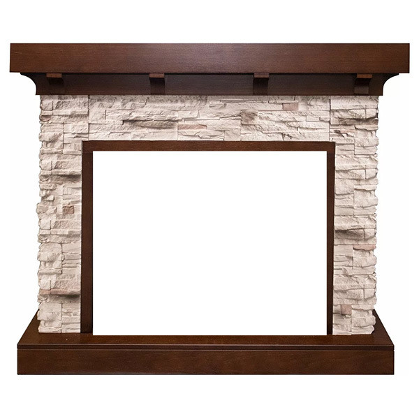 Широкий портал Royal Flame Chalet [Шале] под очаг Vision 28 EF LED FX Темный дуб