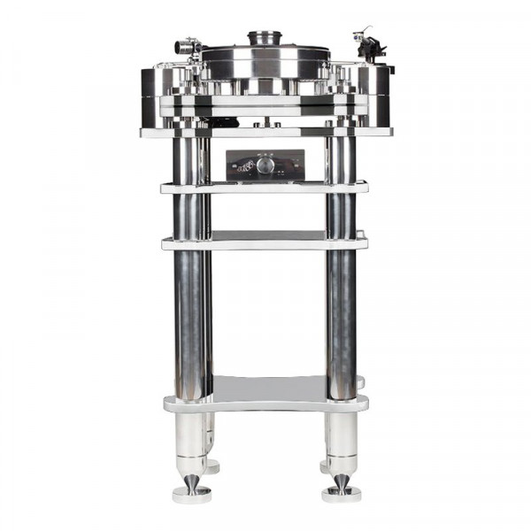 Стойка для Transrotor ZET 1 Glossy White. Глянцевый белый акрил и полированный алюминий