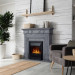 Электрокамин с классическим очагом 2D Electrolux EFP/P-1020LS с порталом Firelight Antico Classic серый
