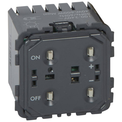 Светорегулятор Legrand Celiane, 97х97 мм (ВхШ), цвет: чёрный, 600вт (067082)