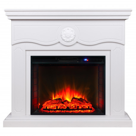 Электрокамин с широким очагом 2D Real-Flame Raffaele 25,5 с очагом Sparta 25,5 LED