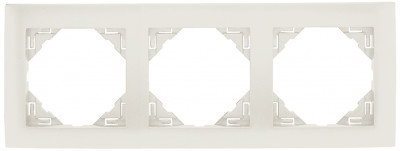 Рамка Efapel Logus90, 3 поста, плоская, универсальная, цвет: лёд, линейка "Акварель" (90930 TGE)