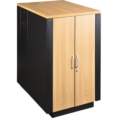 Шкаф телекоммуникационный напольный Lanmaster SOUNDPROOF, 18U, 750х1130 мм (ШхГ), дверь: металл, задняя дверь: металл, боковая панель: сплошная съемная, сварной, цвет: лиственница, (LAN-DC-CBSP-18U-WD)
