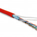 Кабель витая пара Hyperline, F/UTP, 4 пар., кат. 5е, проводник Ø 0,48мм, AWG26, LSZH (нг(A)-HF), 1м (бухта 305м), тип прокладки: внутри зданий, цвет: красный