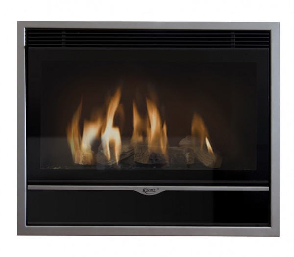Встраиваемый газовый камин Karma ELEGANCE 67 Exclusive Medium line 30 silver