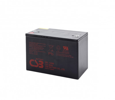 Аккумулятор для ИБП CSB Battery GPL, 210,5х168,5х261 мм (ВхШхГ),  необслуживаемый свинцово-кислотный,  12V/75 Ач, (GPL 12880)