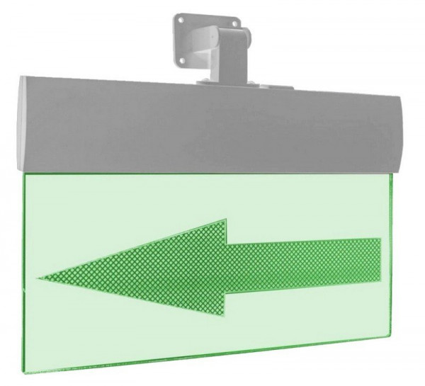 Оповещатель охранно-пожарный световой (табло) М-24 ULTRA Стрелка влево,серый корпус, универсальное крепление