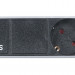 Блок силовых розеток Cabeus, горизонтальный, неуправляемый, Shuko х 6, вход IEC 320 C14, для шкафов, шнур 2 м, 1U, 50х490х50 мм (ВхШхГ), 10А, чёрный