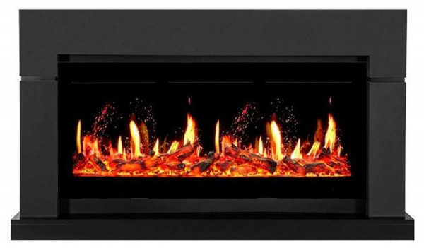 Линейный электрокамин Royal Flame Lindos серый графит c очагом 5D V-ART 40