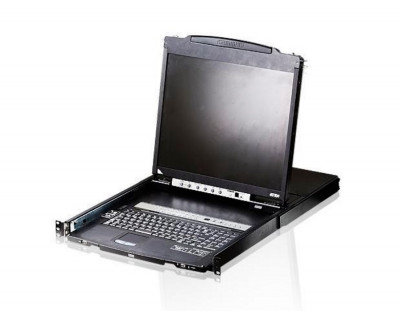 Переключатель KVM Aten, Altusen, портов: 8 х SPHD-18, 440х480х680,4 мм (ВхШхГ), USB, PS/2, цвет: чёрный