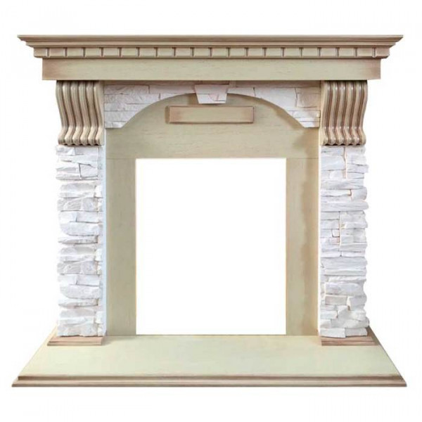 Классический портал для камина Dimplex Dublin арочный сланец/сланец крем (классика Opti-Myst, Optiflame)