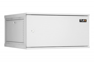 Шкаф телекоммуникационный настенный TLK Lite, 19", 6U, 303х600х600 мм (ВхШхГ), дверь: металл, боковая панель: сплошная съемная, разборный, цвет: серый