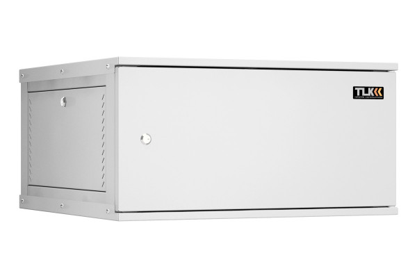 Шкаф телекоммуникационный настенный TLK Lite, 19", 6U, 303х600х600 мм (ВхШхГ), дверь: металл, боковая панель: сплошная съемная, разборный, цвет: серый