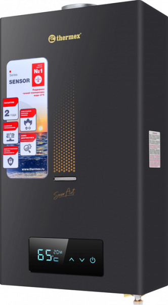 Газовый проточный водонагреватель Thermex S 20 MD (Art Black)